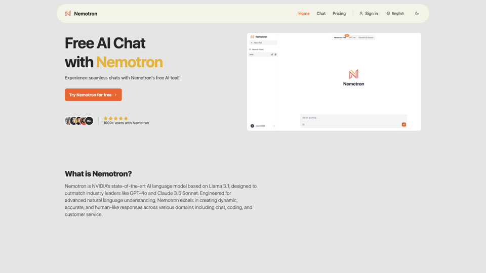 Nemotron: Advanced AI Chat Tool