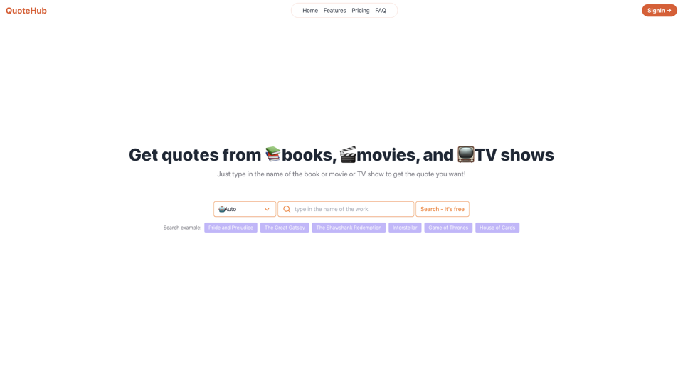 QuoteHub - Discover Famous Quotes from Movies, Books, TV Shows, and More|famous quotes|quotes finder