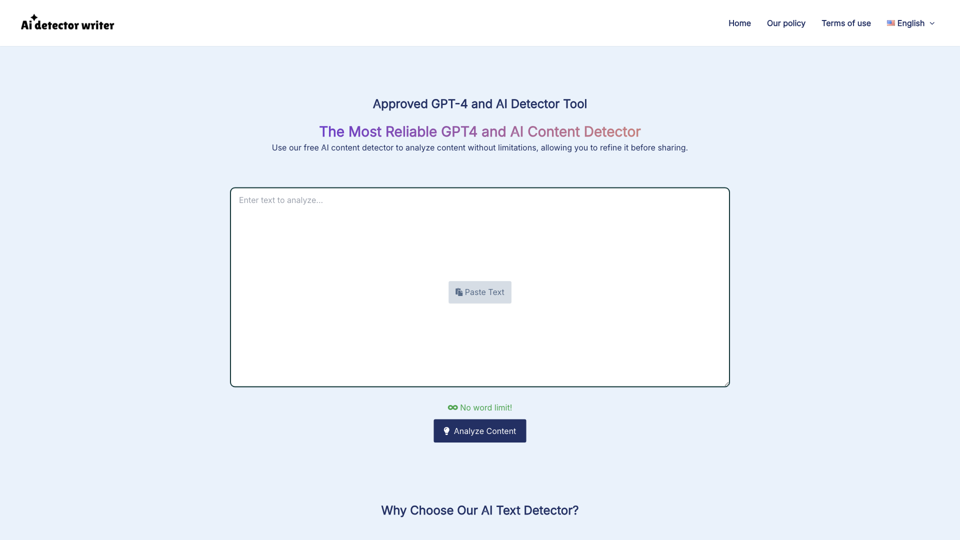 AI Content Detector: Free & Reliable Tool
