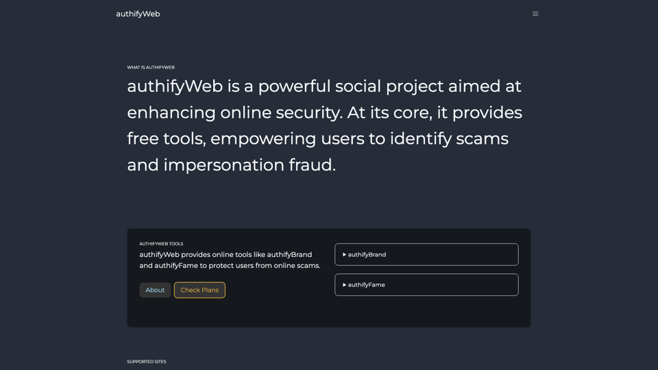 authifyWeb – Bridging the digital TRUST gap