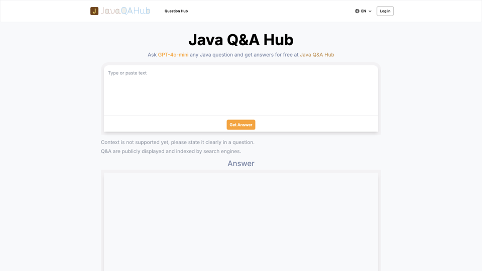 Java Q&A Hub: Kostenloser ChatGPT Client