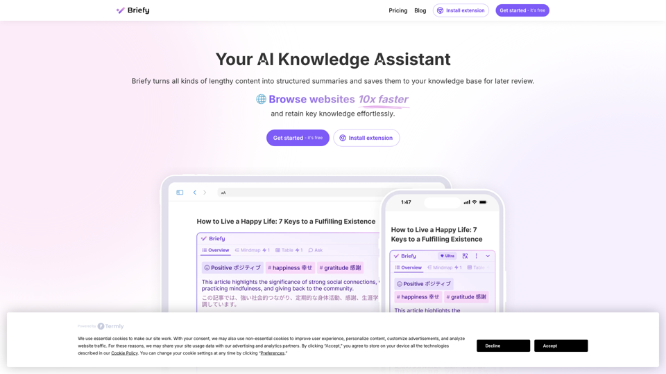 Briefy: Your Smart AI Summary Assistant