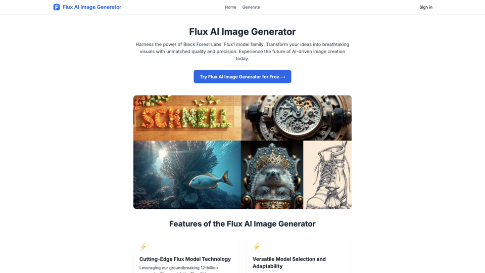 FluxImage: Free AI-Powered Image Generator