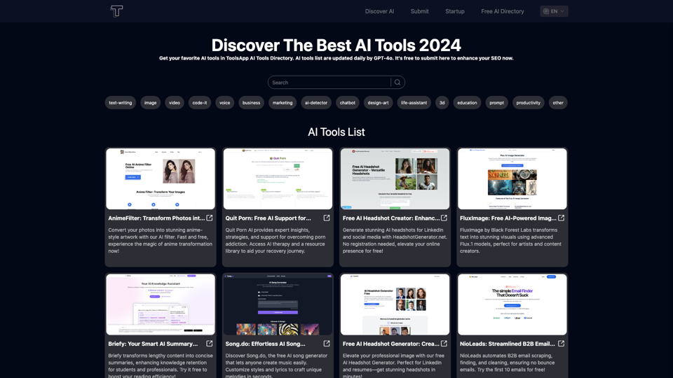 Discover Top AI Tools with ToolsApp