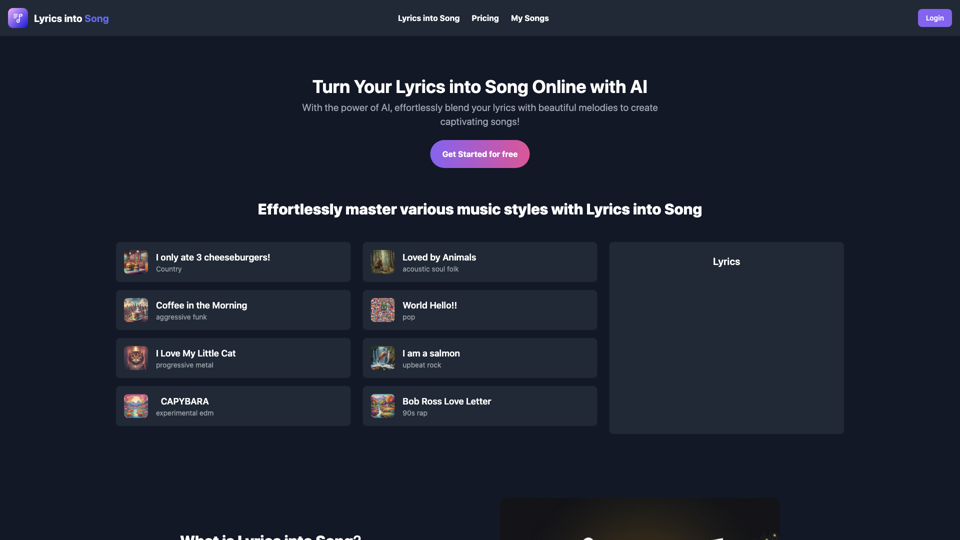 AI-Powered Lyrics to Melody Tool