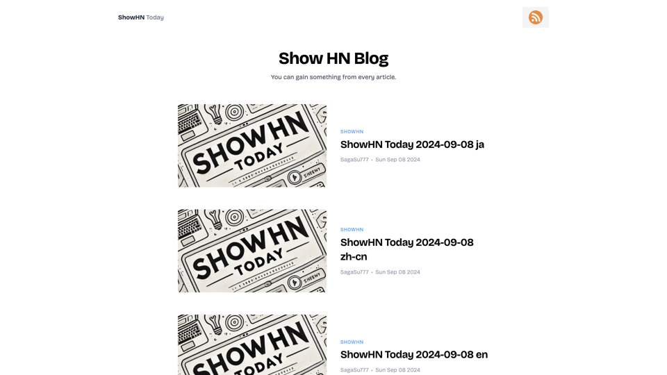 Blog | ShowHNToday