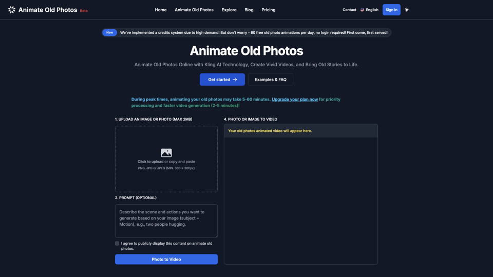 Animate Your Old Photos for Free Online