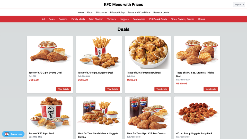 2024 KFC Menu & Prices Guide