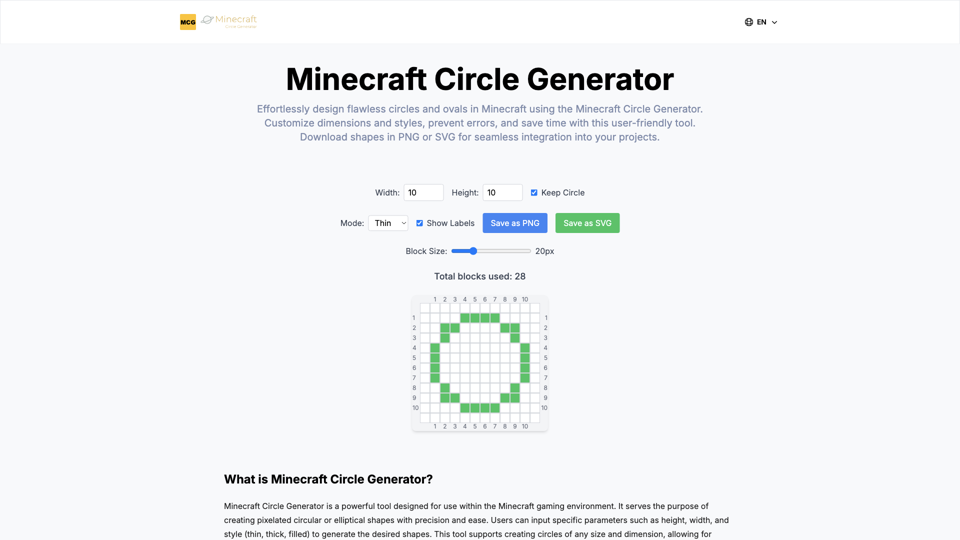 Minecraft Circle Generator: Create Perfect Shapes