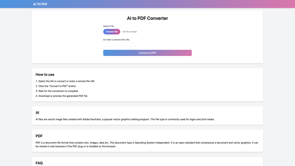 AI to PDF: Schnelle Dateikonvertierung