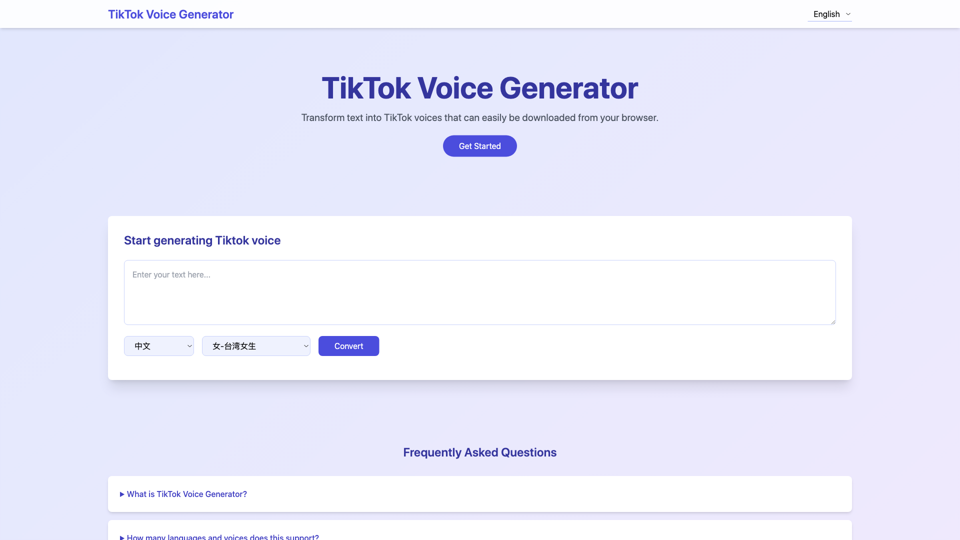 Kostenloser TikTok-Stimmen-Generator