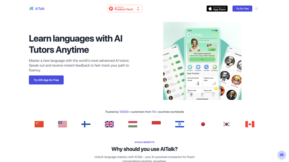 AITalk: AI Language Learning Anytime