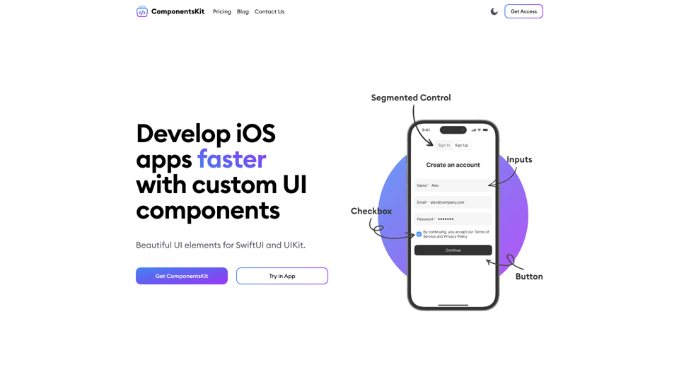 ComponentsKit - UI Components for UIKit and SwiftUI ComponentsKit - UI Components for UIKit and SwiftUI