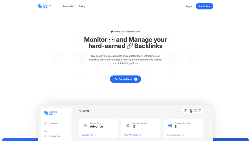 Inbound Link: Monitor and Manage your Backlinks