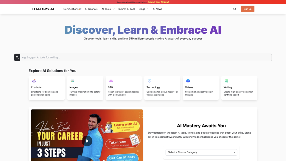 ThatsMyAI - Discover, Learn & Embrace AI ThatsMyAI - Discover, Learn & Embrace AI