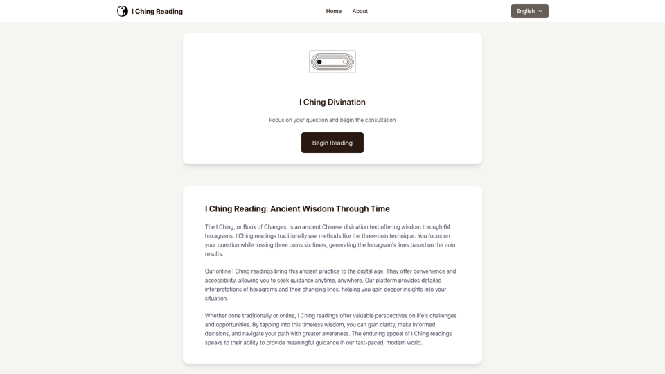 I Ching Reading Free- I Ching Divination Online