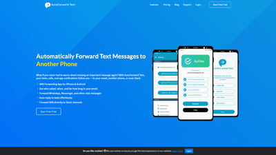 Forward SMS to Email, Phone, or Slack | AutoForward Text