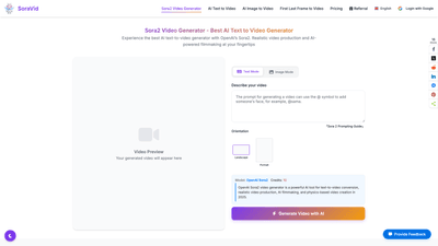 Sora2 AI Video Generator: Text-to-Video Studio | SoraVid