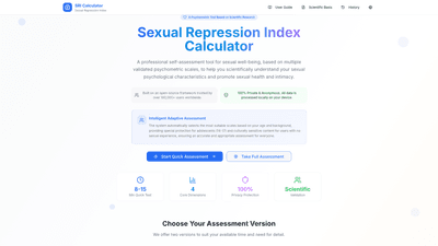 Sexual Repression Index Quiz — Anonymous & Scientific SRQuiz