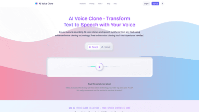 AI Voice Clone: Free Speech Synthesis & Cloning Tech