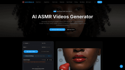 AI ASMR Video Creator | Produce Realistic ASMR Content Online