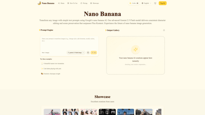 Nano Banana: AI Image Generator with Google Gemini 2.5 Flash-free Online Nano Banana: AI Image Generator with Google Gemini 2.5 Flash-free Online
