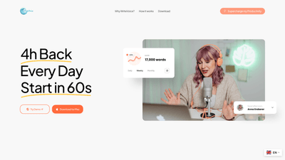 WriteVoice: 4-Hour Backups Daily, Start in 60s WriteVoice: 4-Hour Backups Daily, Start in 60s