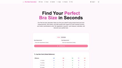 Bra Size Calculator: Find Your Perfect Fit for Free