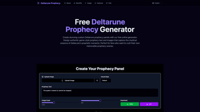 Deltarune Prophecy Generator — Free Panel Maker