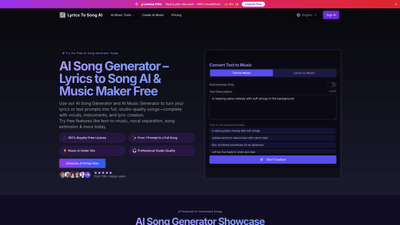 AI Song Generator: Lyrics to Music Creator Free AI Song Generator: Lyrics to Music Creator Free