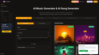 AI Music & Song Generator: Free Online Lyrics to Song Tool